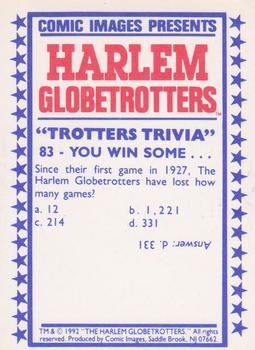 1992 Comic Images Harlem Globetrotters #83 You Win Some… Back