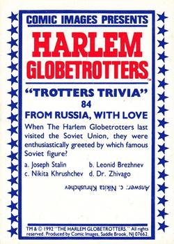 1992 Comic Images Harlem Globetrotters #84 From Russia, with Love Back