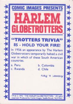 1992 Comic Images Harlem Globetrotters #85 Hold your Fire! Back