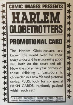 1992 Comic Images Harlem Globetrotters #NNO Promo Back