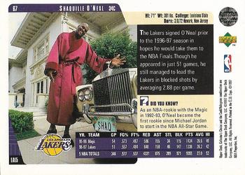 1997-98 Collector's Choice European #67 Shaquille O'Neal Back