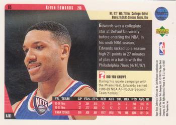 1997-98 Collector's Choice European #85 Kevin Edwards Back