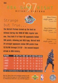 1997-98 Collector's Choice European #163 Detroit Pistons Back