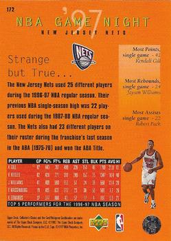 1997-98 Collector's Choice European #172 New Jersey Nets Back