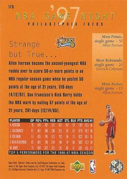 1997-98 Collector's Choice European #175 Philadelphia 76ers Back