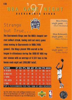 1997-98 Collector's Choice European #178 Sacramento Kings Back