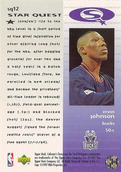 1997-98 Collector's Choice European - StarQuest #SQ12 Ervin Johnson Back