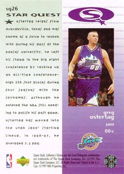 1997-98 Collector's Choice European - StarQuest #SQ26 Greg Ostertag Back