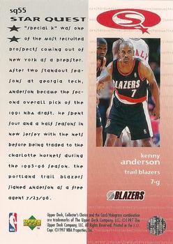 1997-98 Collector's Choice European - StarQuest #SQ55 Kenny Anderson Back
