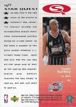 1997-98 Collector's Choice European - StarQuest #SQ77 Charles Barkley Back