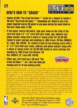 1997-98 Collector's Choice European - You Crash the Game #C24 David Robinson Back
