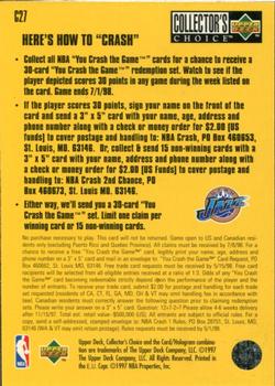 1997-98 Collector's Choice European - You Crash the Game #C27 Karl Malone Back