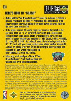 1997-98 Collector's Choice European - You Crash the Game #C28 Bryant Reeves Back