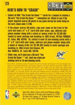 1997-98 Collector's Choice European - You Crash the Game #C29 Chris Webber Back