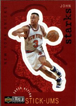 1997-98 Collector's Choice European - Super Action Stick 'Ums #S18 John Starks Front