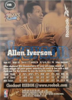 1997-98 SkyBox Premium - Reebok Silver #100 Allen Iverson Back