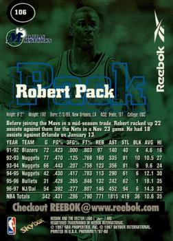 1997-98 SkyBox Premium - Reebok Silver #106 Robert Pack Back