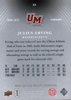 2013 Upper Deck All Time Greats #43 Julius Erving Back