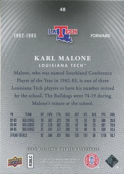 2013 Upper Deck All Time Greats #48 Karl Malone Back
