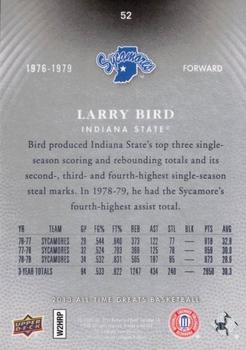 2013 Upper Deck All Time Greats #52 Larry Bird Back
