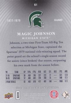 2013 Upper Deck All Time Greats #61 Magic Johnson Back