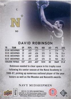 2012-13 SP Authentic #5 David Robinson Back