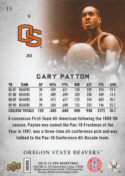 2012-13 SP Authentic #15 Gary Payton Back
