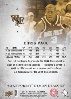 2012-13 SP Authentic #19 Chris Paul Back