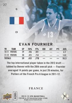 2012-13 SP Authentic #27 Evan Fournier Back