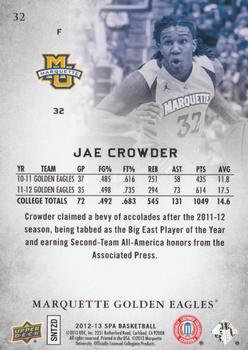 2012-13 SP Authentic #32 Jae Crowder Back