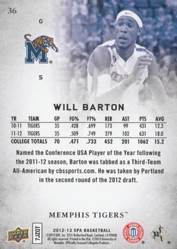 2012-13 SP Authentic #36 Will Barton Back