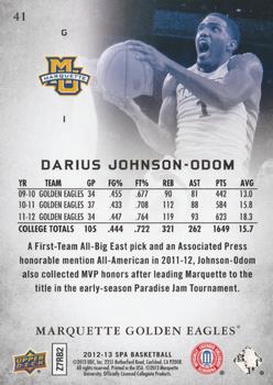2012-13 SP Authentic #41 Darius Johnson-Odom Back