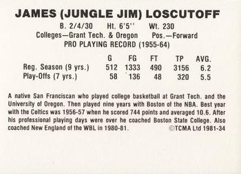 1981 TCMA #34 Jim Loscutoff Back