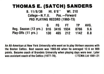 1981 TCMA #21 Tom Sanders Back