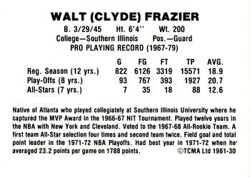 1981 TCMA #30 Walt Frazier Back