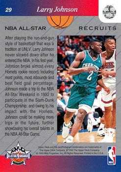 1992-93 Upper Deck NBA All-Stars #29 Larry Johnson Back