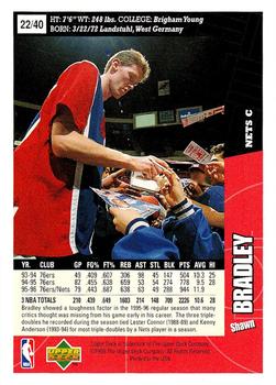 1996 Upper Deck Slam Dunk Series #22 Shawn Bradley Back