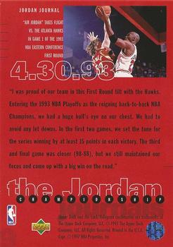 1997 Upper Deck The Jordan Championship Journals #9 Michael Jordan Back