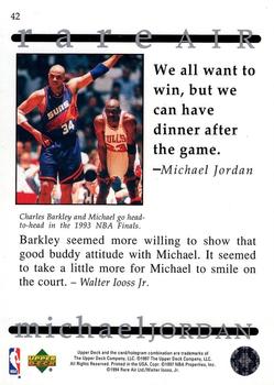 1997 Upper Deck Michael Jordan Rare Air Tribute Box Set #42 Michael Jordan / Charles Barkley Back