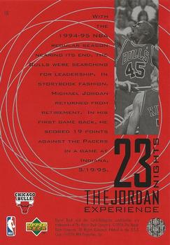 1996 Upper Deck 23 Nights: The Jordan Experience 3x5 #10 Michael Jordan Back