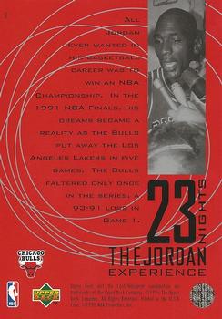 1996 Upper Deck 23 Nights: The Jordan Experience 3x5 #8 Michael Jordan Back