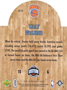 2007-08 Upper Deck - NBA All-Star East Die Cut #AS-15 Walt Frazier Back