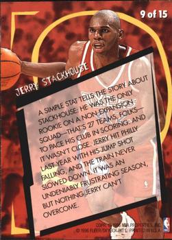 1996-97 Fleer European - Rookie Rewind #9 Jerry Stackhouse Back