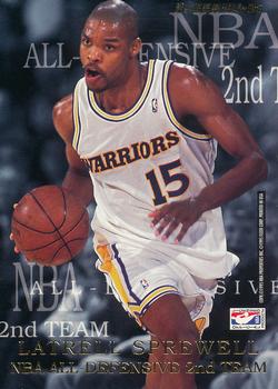 1994-95 Fleer European - NBA All-Defensive Team #NNO Latrell Sprewell / Hakeem Olajuwon Front