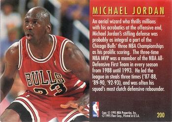 1995-96 Fleer European #200 Michael Jordan Back