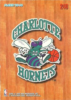 1995-96 Fleer European #240 Charlotte Hornets Front