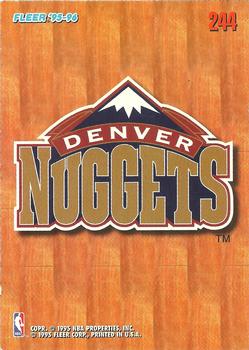 1995-96 Fleer European #244 Denver Nuggets Front