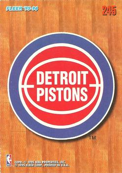 1995-96 Fleer European #245 Detroit Pistons Front
