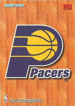 1995-96 Fleer European #248 Indiana Pacers Front