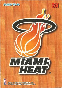 1995-96 Fleer European #251 Miami Heat Front